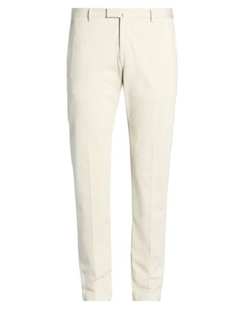 Man Pants Ivory Size 40 Cotton, Elastane