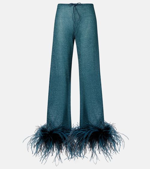 Oséree Lumière Plumage wide-leg pants