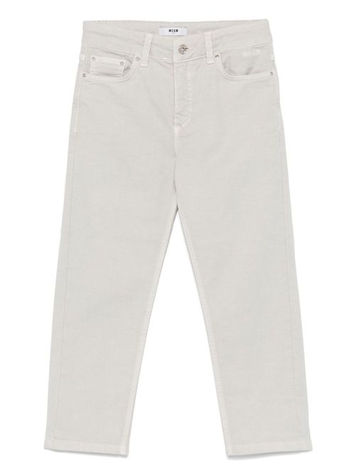 Logo-embroidered jeans - Grey