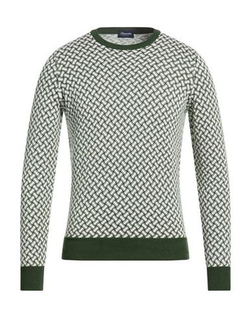Man Sweater Green Size 40 Cotton, Linen, Polyester