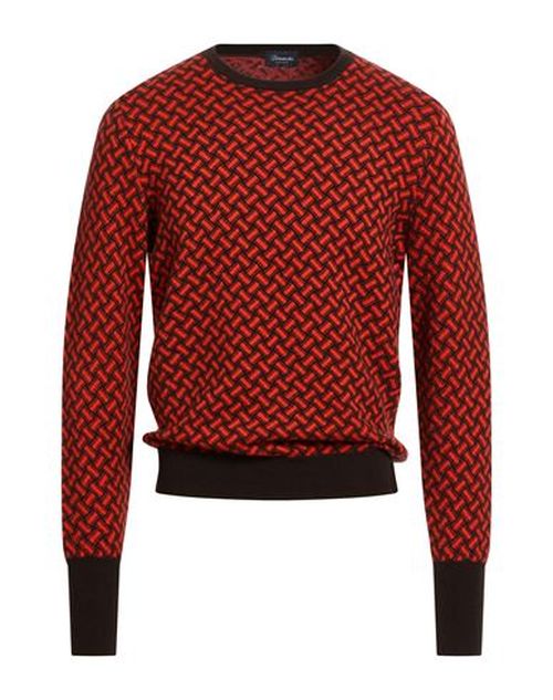 Man Sweater Orange Size 36 Cashmere