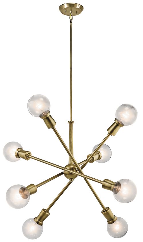 Armstrong 8-Light Chandelier in Natural Bra