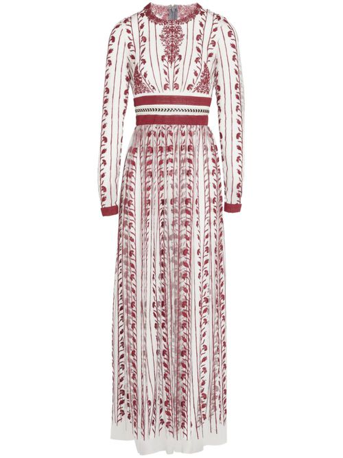 Paisley embroidered dress