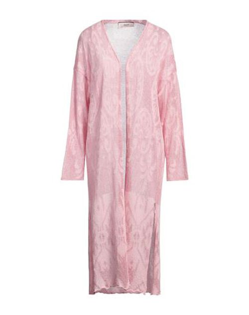 Akep Woman Cardigan Pink Size S Cotton, Polyamide, Viscose, Polyester, Metallic Polyester