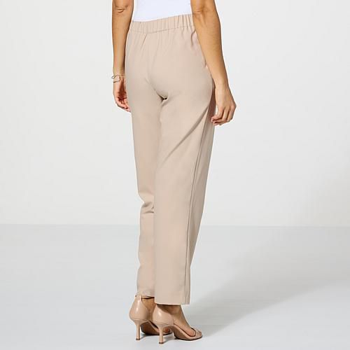 Jaclyn Smith Straight-Leg Pull-On Pant - Black