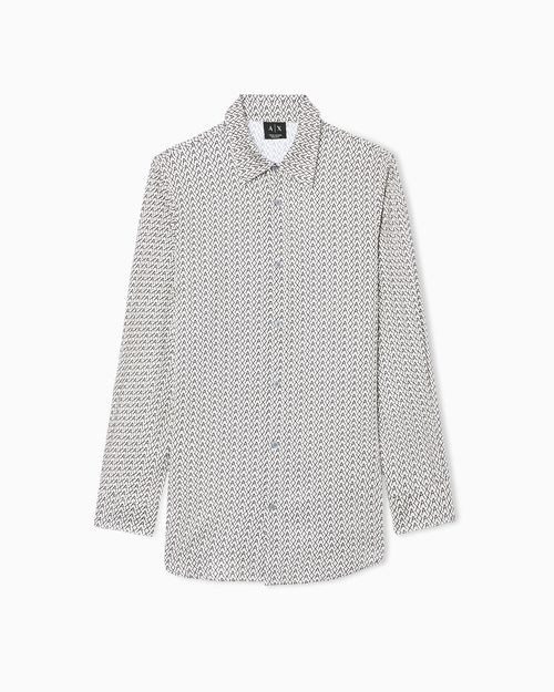Regular fit shirt with allover logo print