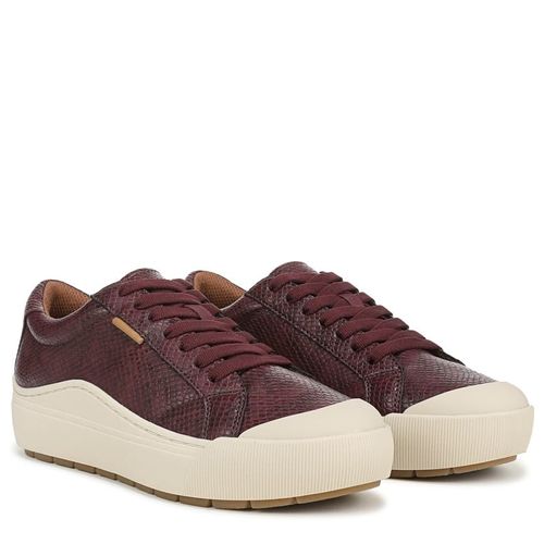 Women's Time Off Sneakers (Dark Red Faux Leather)