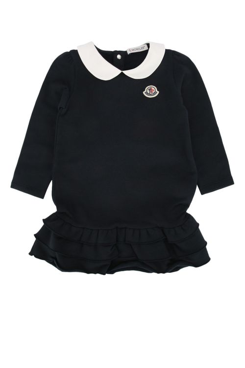 Ruffled Hem Dress — Black