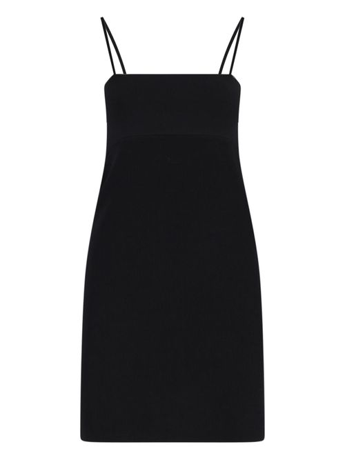 -Inspired Viscose-Silk Midi Dress with Stretch Trim