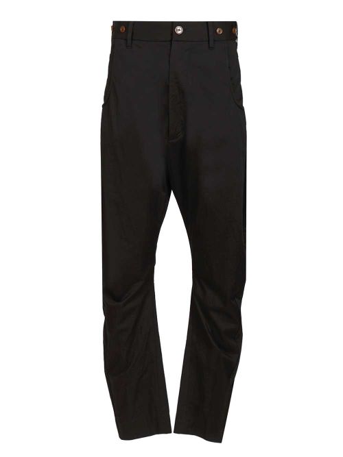Buckle Back Trousers Black
