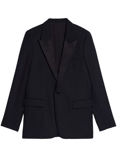 Single-breasted tailored blazer - Black