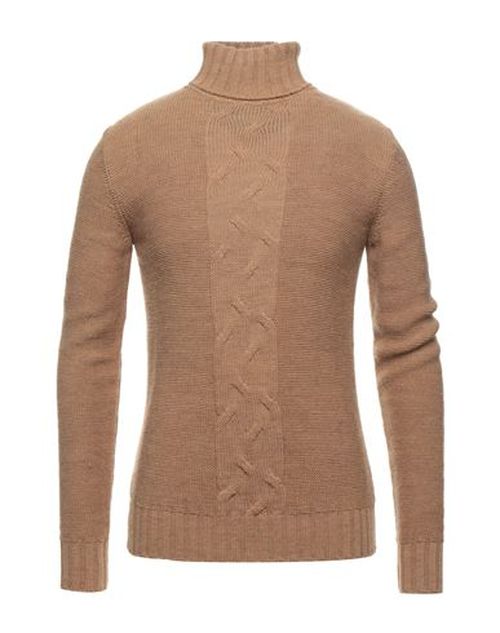 Man Turtleneck Camel Size 42 Acrylic, Wool, Viscose, Alpaca wool