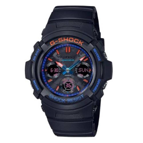 G-Shock Alarm World Time Analog-Digital Black Dial Watch AWR-M100SCT-1A