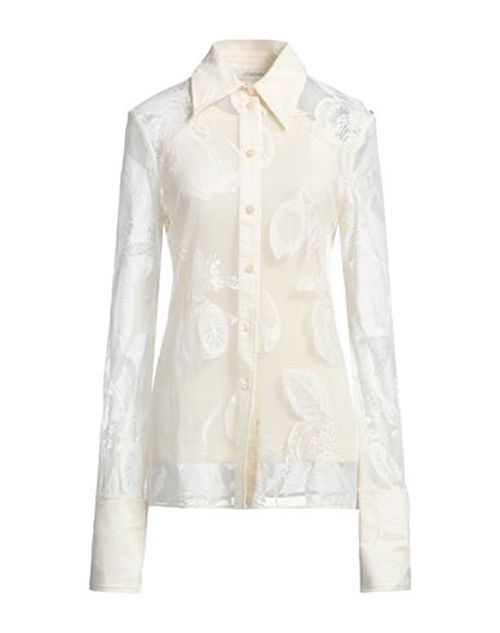 Sportmax Woman Shirt Ivory Size L Cotton, Polyamide
