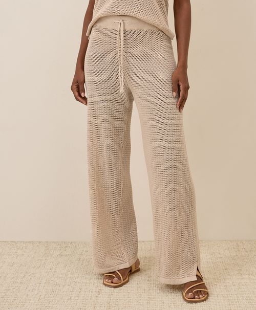 Women's Sandshell Beachside Crochet Knit Pant