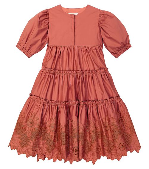 C'era Una Volta Christina embroidered cotton dress