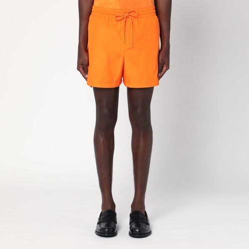 Orange swimsuit with logo