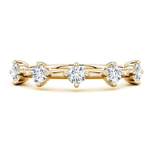 Angara 0.53 CTW Round Lab-Grown Diamond Five-Stone Station Ring in 18K Yellow Gold