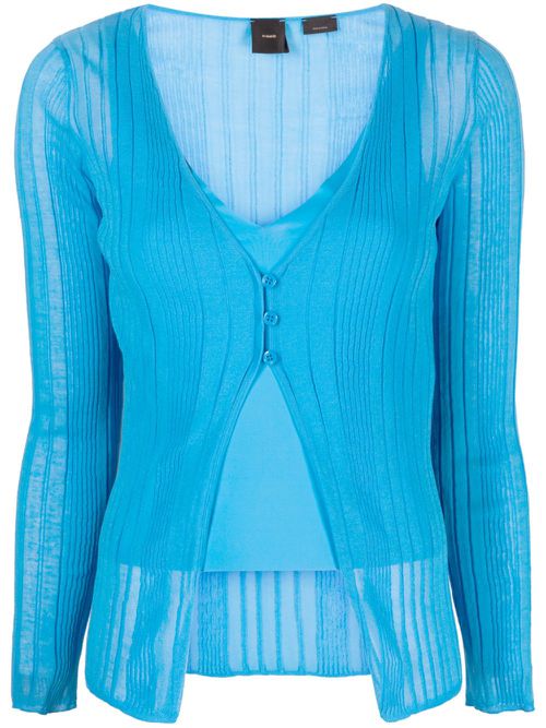 Legend semi-sheer cardigan - Blue