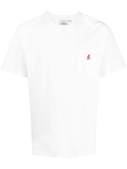 Embroidered-logo T-shirt - White