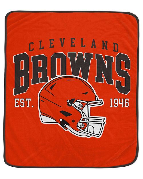 Cleveland Browns Nfl Team Vintage Helmet Fleece Throw