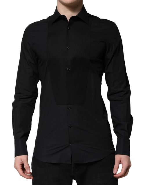 Cotton Dress Shirt — Black
