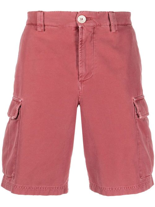 Mid-rise bermuda shorts - Red
