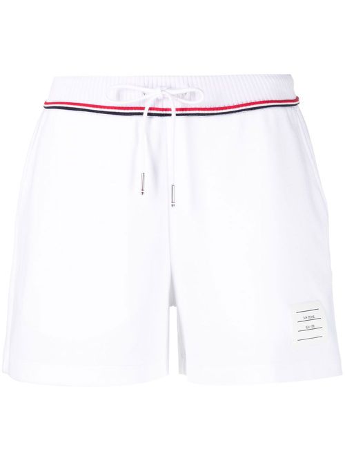 Logo-patch sweat shorts - White