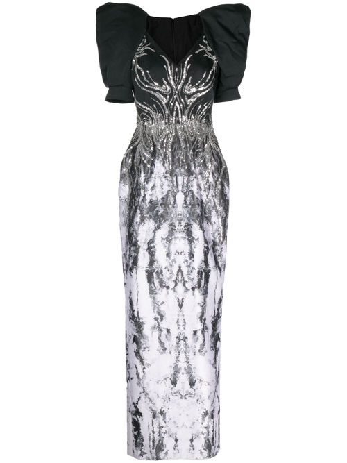 Sequin-embellished gown - Black