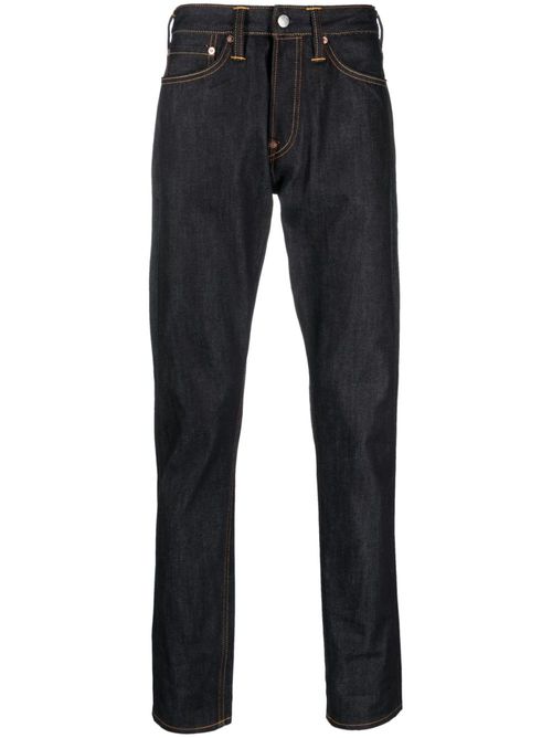 Logo-print tapered jeans - Black