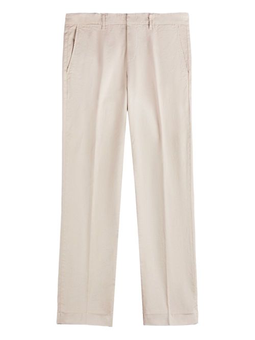 Rolled-Hem Button-Fastening Shorts with Welt Pockets