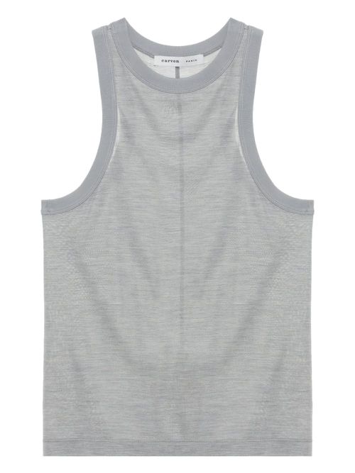 Carven semi-sheer tank top - Grey