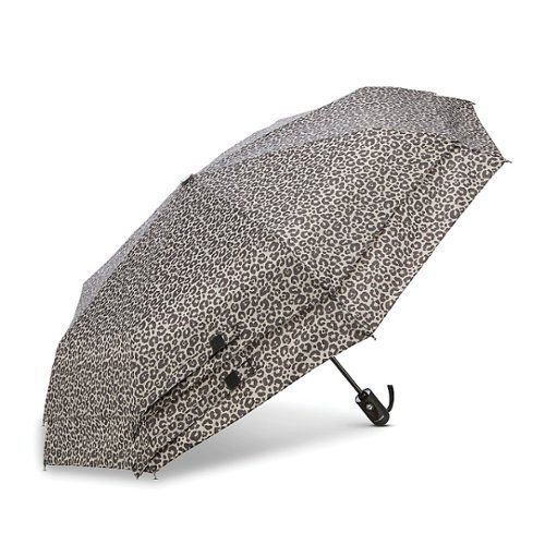 Windguard Auto Open/Close Umbrella - Gray/Black Cheetah