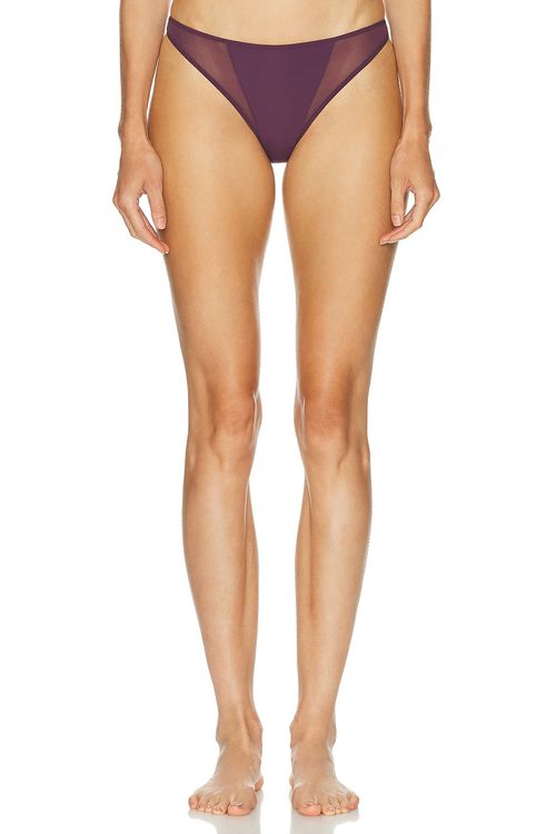 Wolford Thong in Aubergine - Burgundy. XS also in L