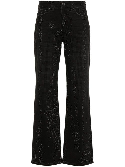 Crystal-embellished jeans - Black