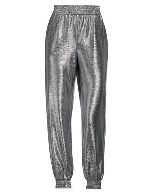 Woman Pants Silver Size 6 Polyester, Elastane