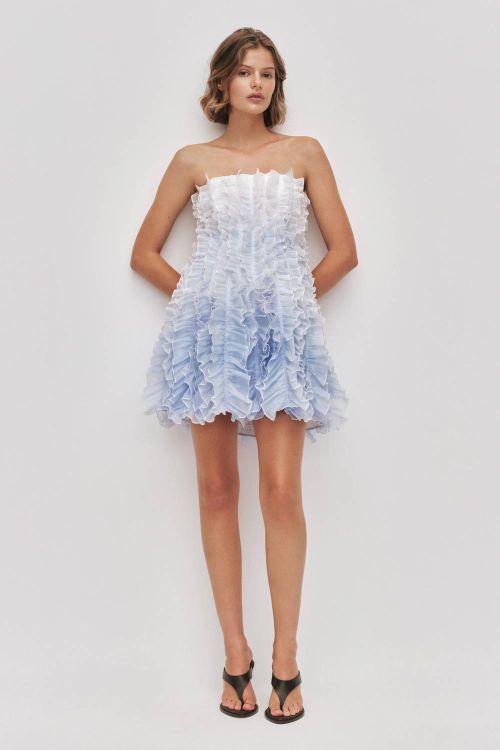Temperance Mini Dress In Blue Ombre