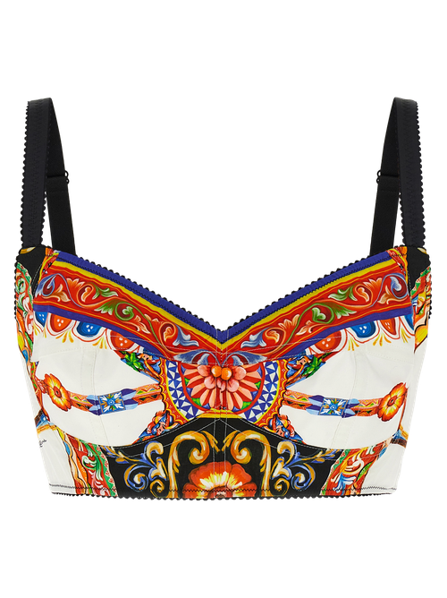Printed Cotton Tank Top — Multicolor