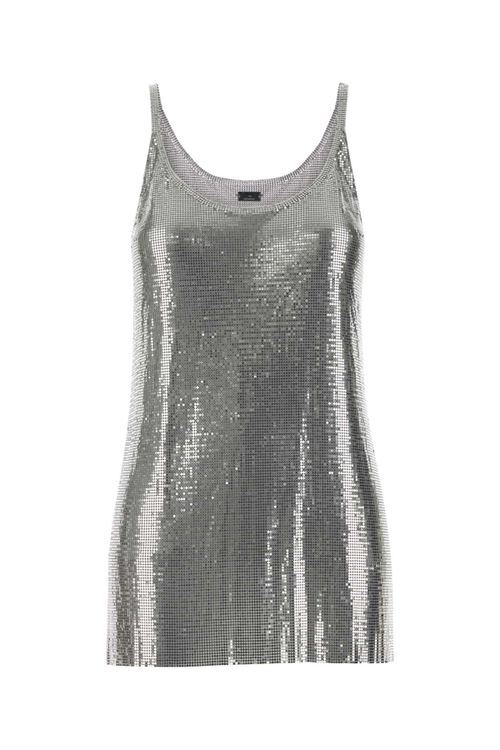 Metal Mesh Tank Top — Silver