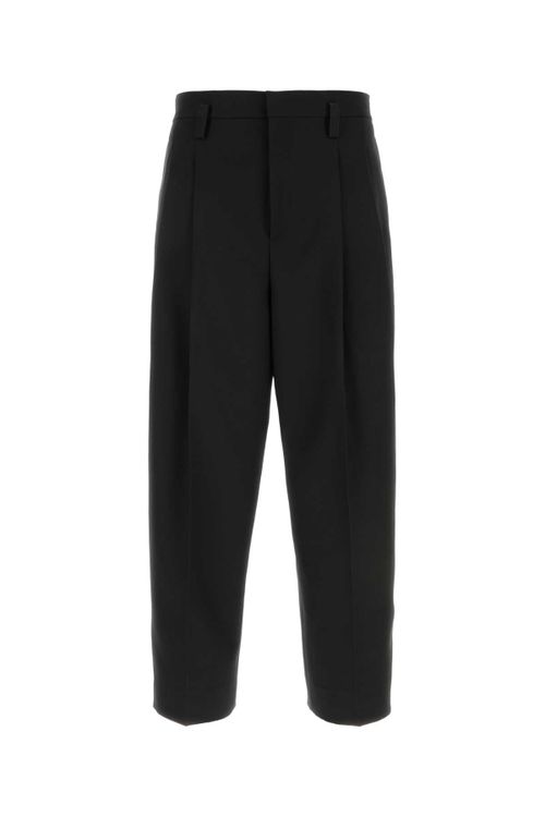 Polyester Trousers — Black