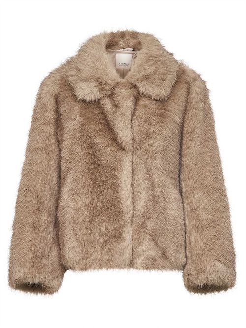 Faux-Fur Coat — Beige