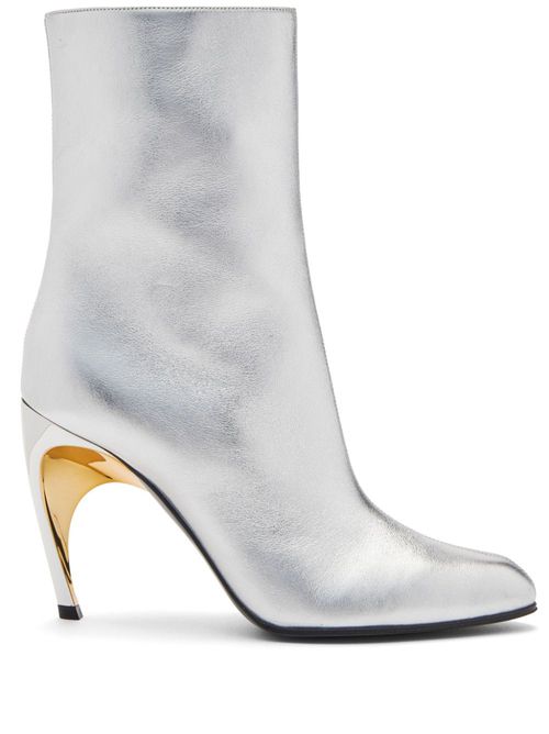 Armadillio leather ankle boots - Silver