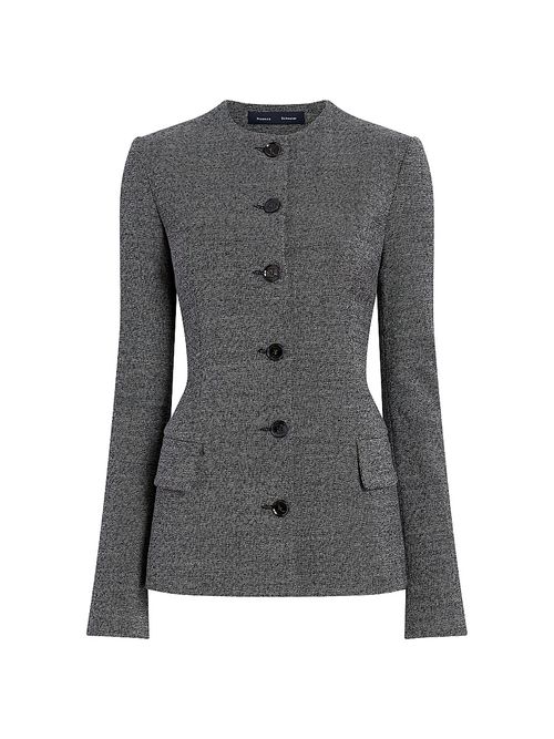 Women's Annemarie Melangé Wool Jacket - Dark Grey Melange
