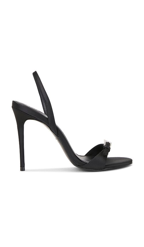 BLACK SUEDE STUDIO Romi 100 Sandal in Black Satin. 36 also .5, 37, 37.5, 38