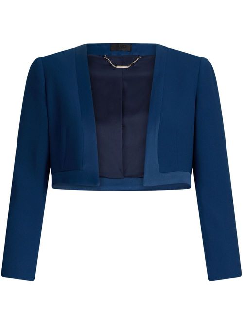 Cropped elegant blue jacket
