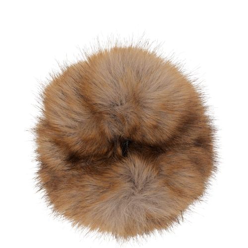 Beige Holli Faux Fur Scrunchie