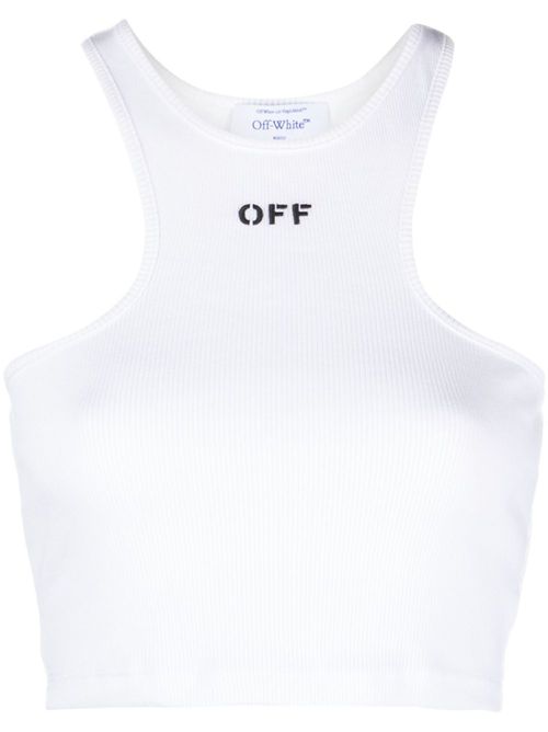 Off-Stamp ribbed crop top