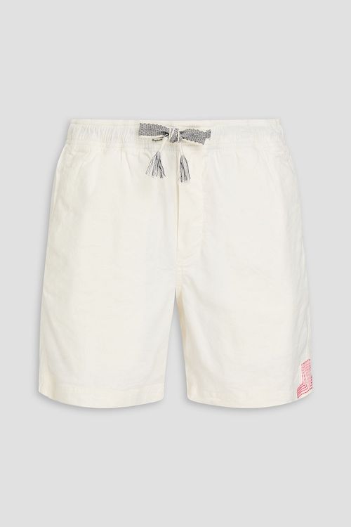 Ambrose cotton-blend twill drawstring shorts - White - 32