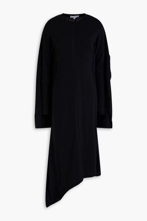 JW Anderson - Asymmetric stretch-jersey dress - Black - UK 8