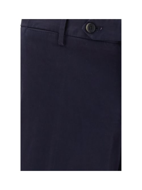 Cotton Blend Trousers — Navy